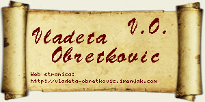 Vladeta Obretković vizit kartica